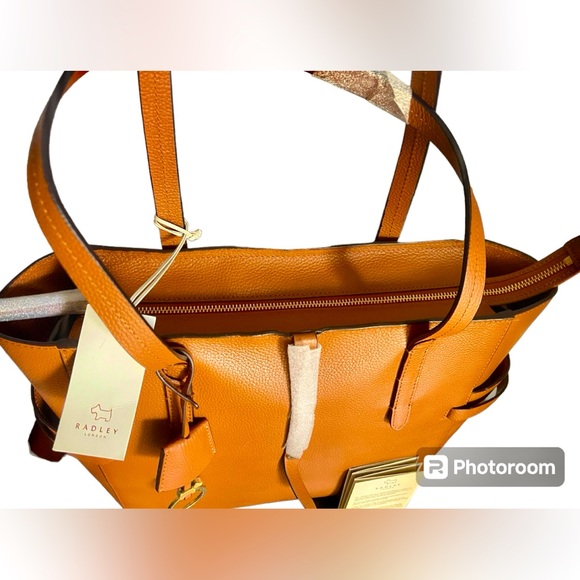 Radley London NWT Leather Shoulder Bag & Dust Bag Lg Abington Road Tan - Picture 4 of 16